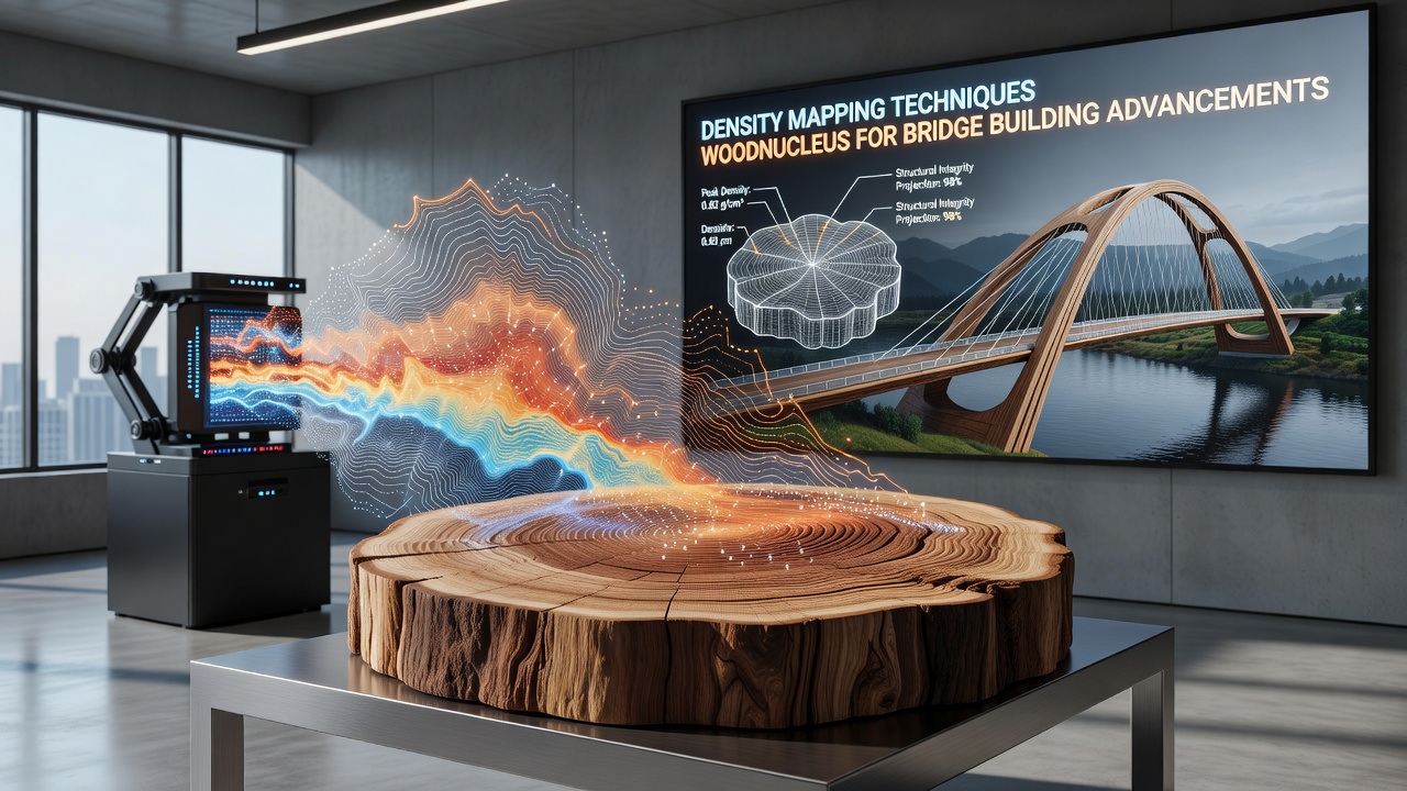 Density Mapping Techniques Applied to Woodnucleus for Bridge Building Advancements