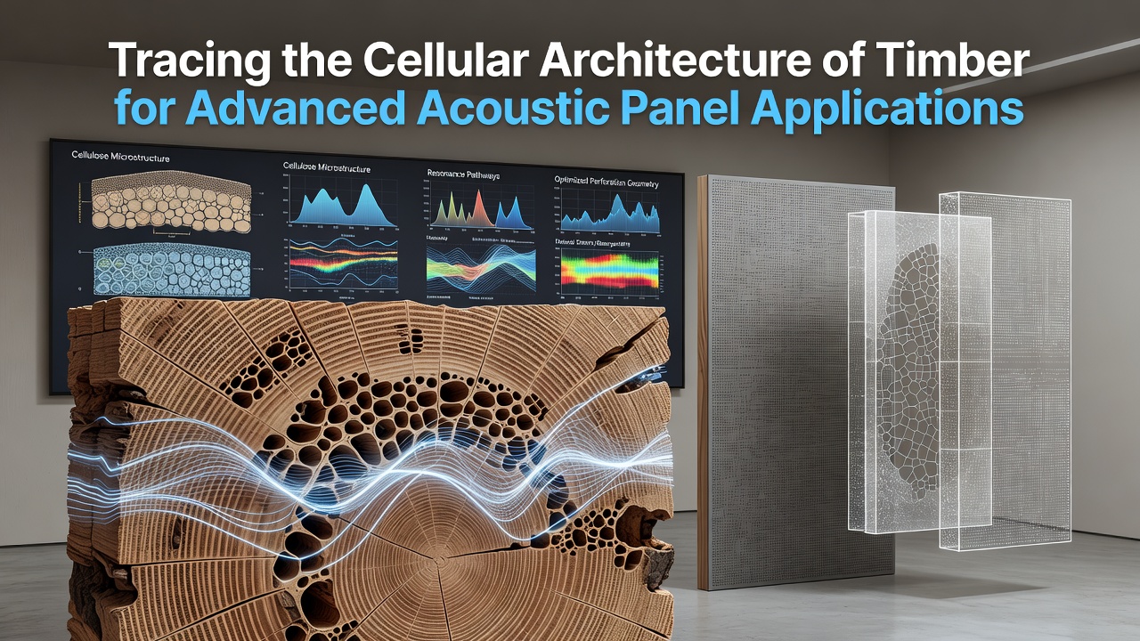 Tracing the Cellular Architecture of Timber for Advanced Acoustic Panel Applications