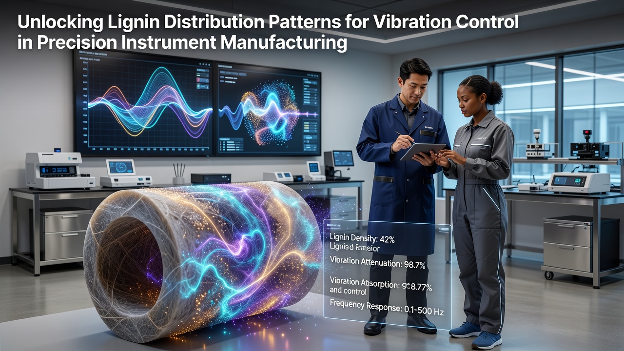 Unlocking Lignin Distribution Patterns for Vibration Control in Precision Instrument Manufacturing