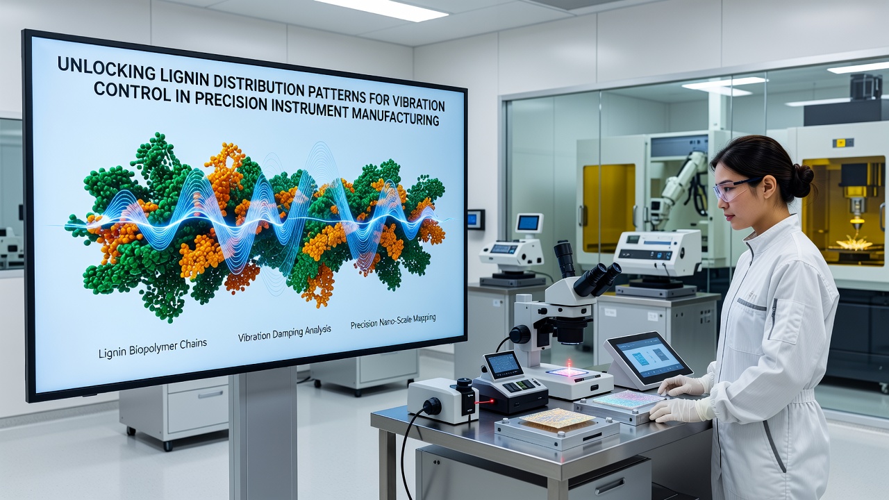 Precision manufacturing setup using lignin-optimized timber bases for vibration-sensitive instruments